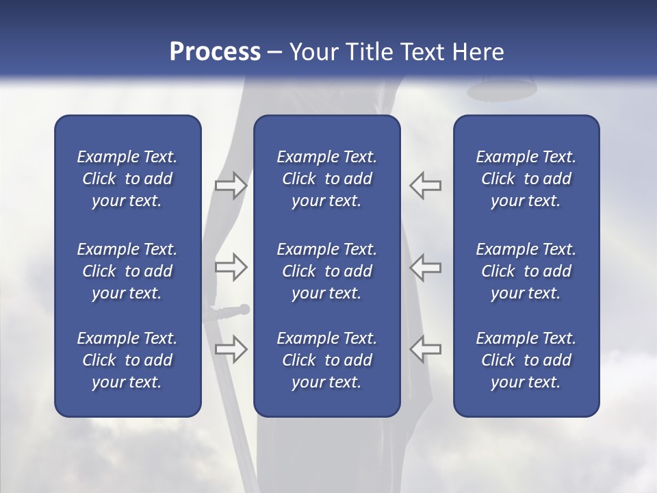 Statue Lady Sky PowerPoint Template