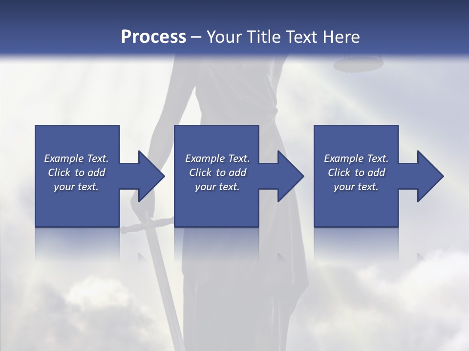 Statue Lady Sky PowerPoint Template