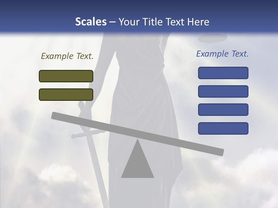 Statue Lady Sky PowerPoint Template