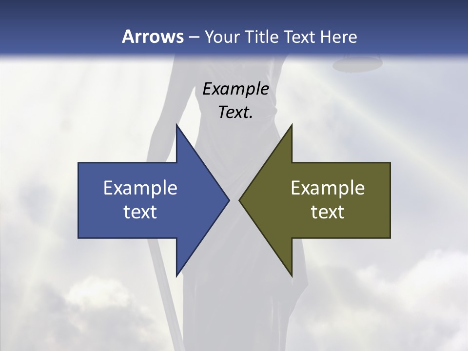 Statue Lady Sky PowerPoint Template