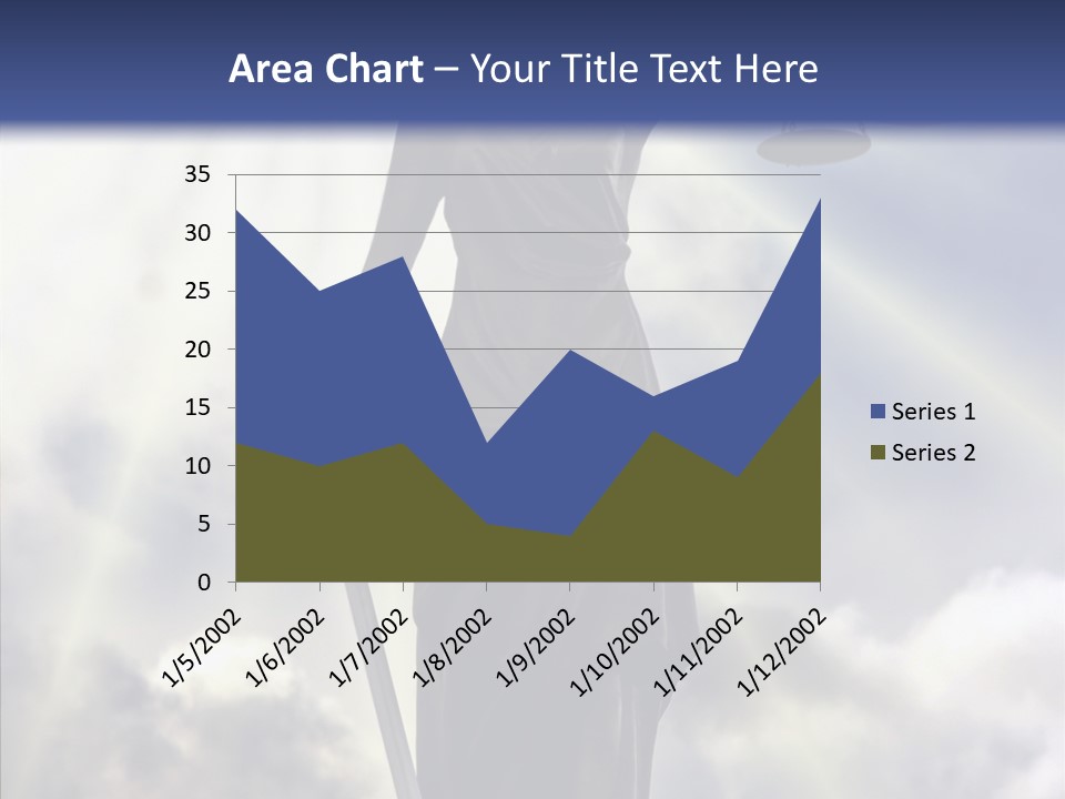 Statue Lady Sky PowerPoint Template