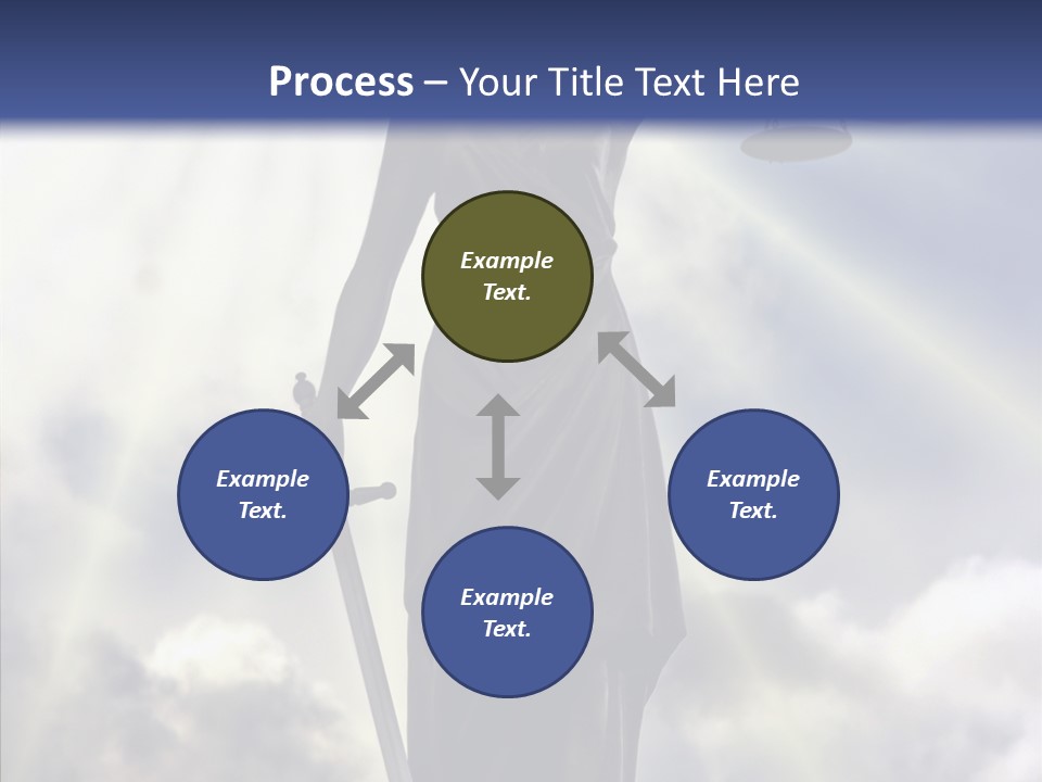 Statue Lady Sky PowerPoint Template