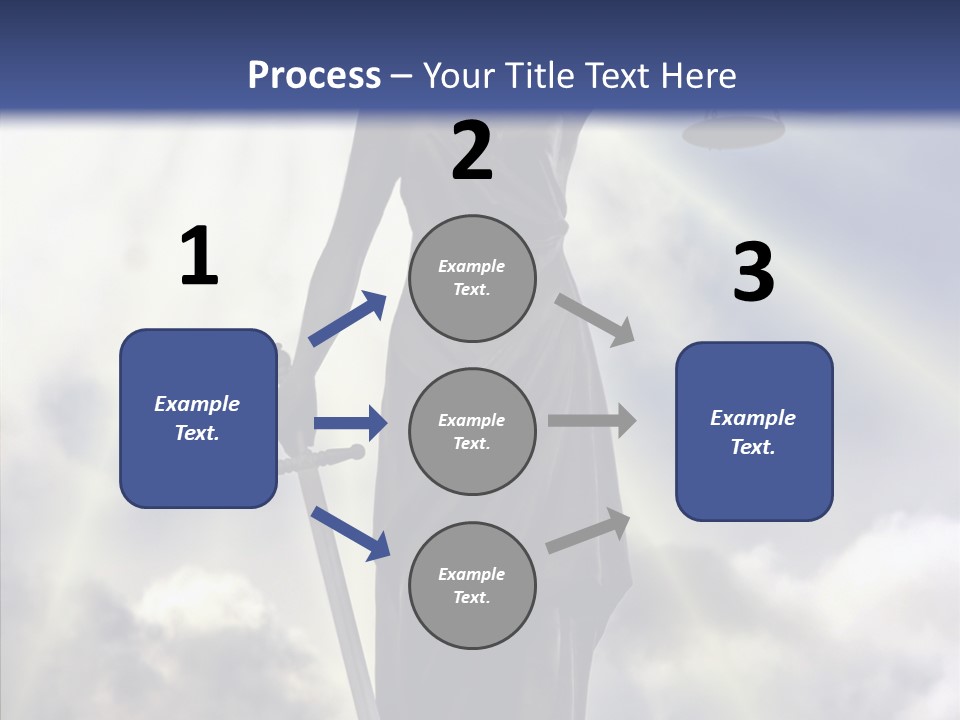 Statue Lady Sky PowerPoint Template