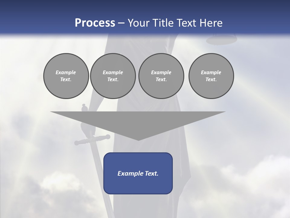 Statue Lady Sky PowerPoint Template