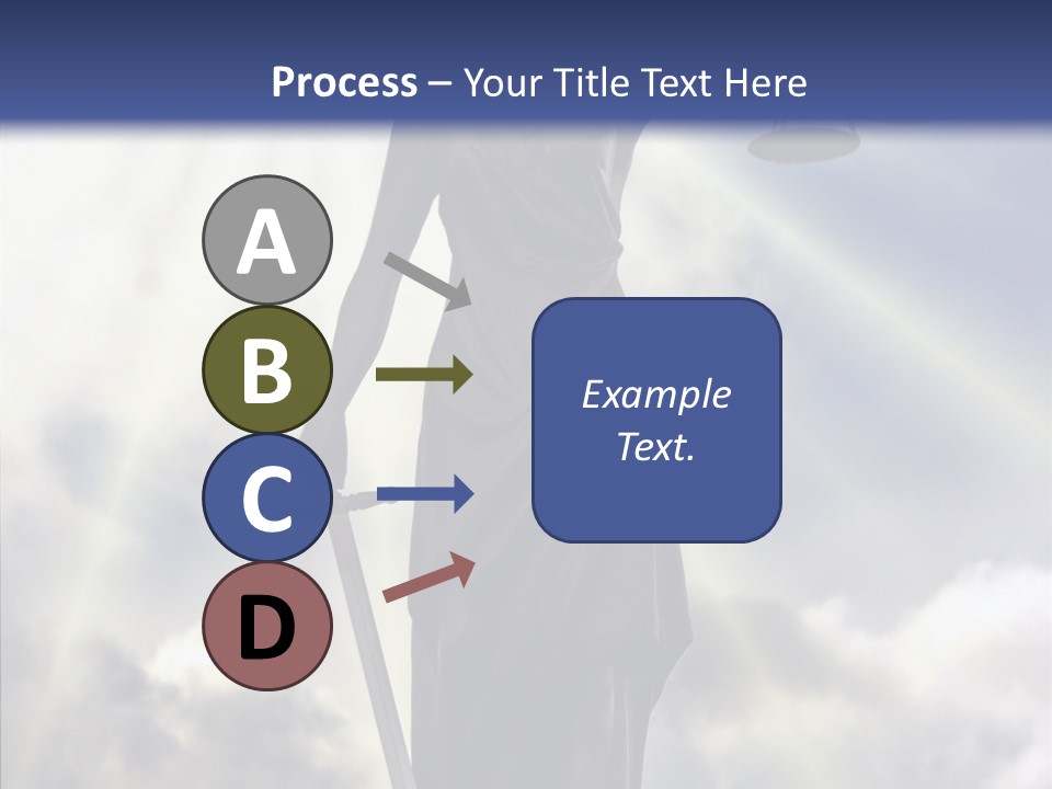 Statue Lady Sky PowerPoint Template