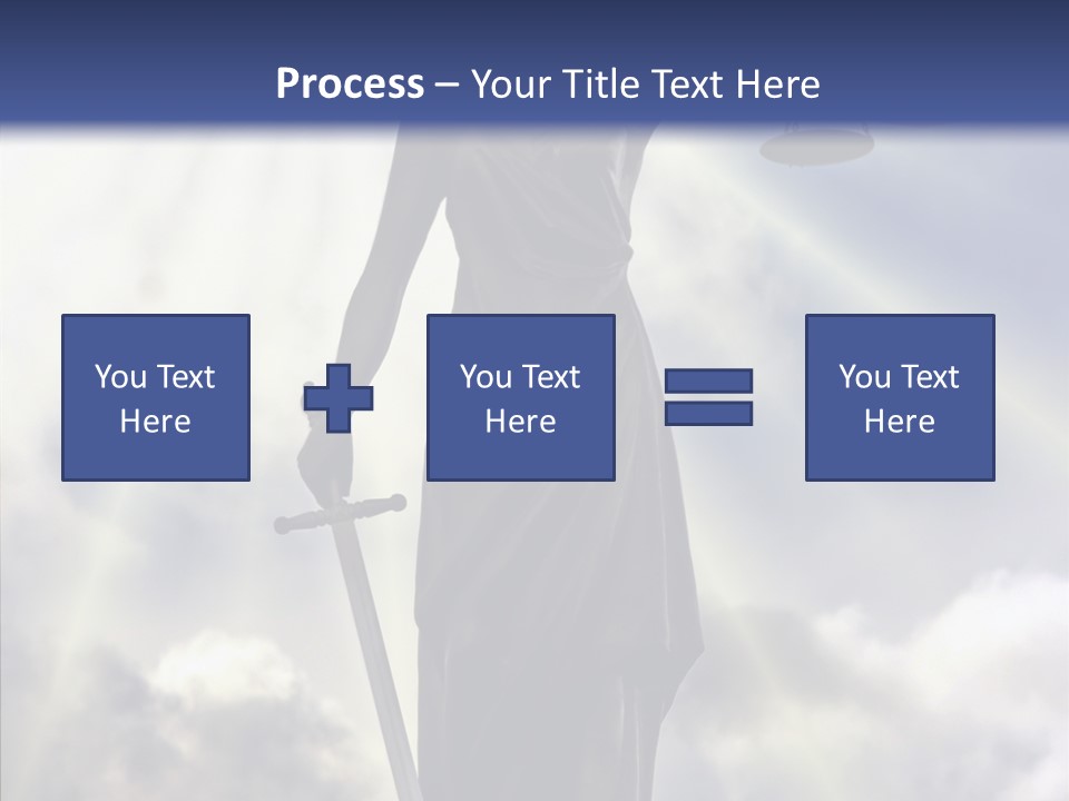 Statue Lady Sky PowerPoint Template
