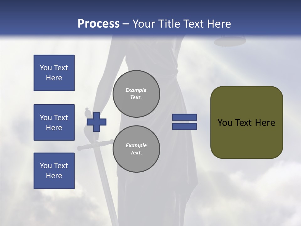 Statue Lady Sky PowerPoint Template