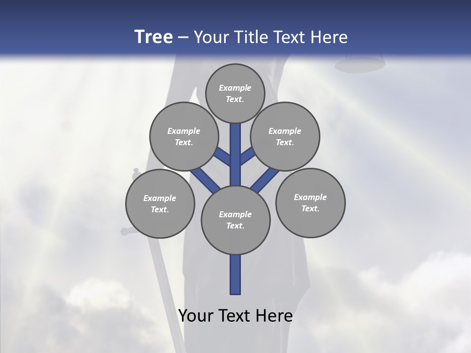 Statue Lady Sky PowerPoint Template