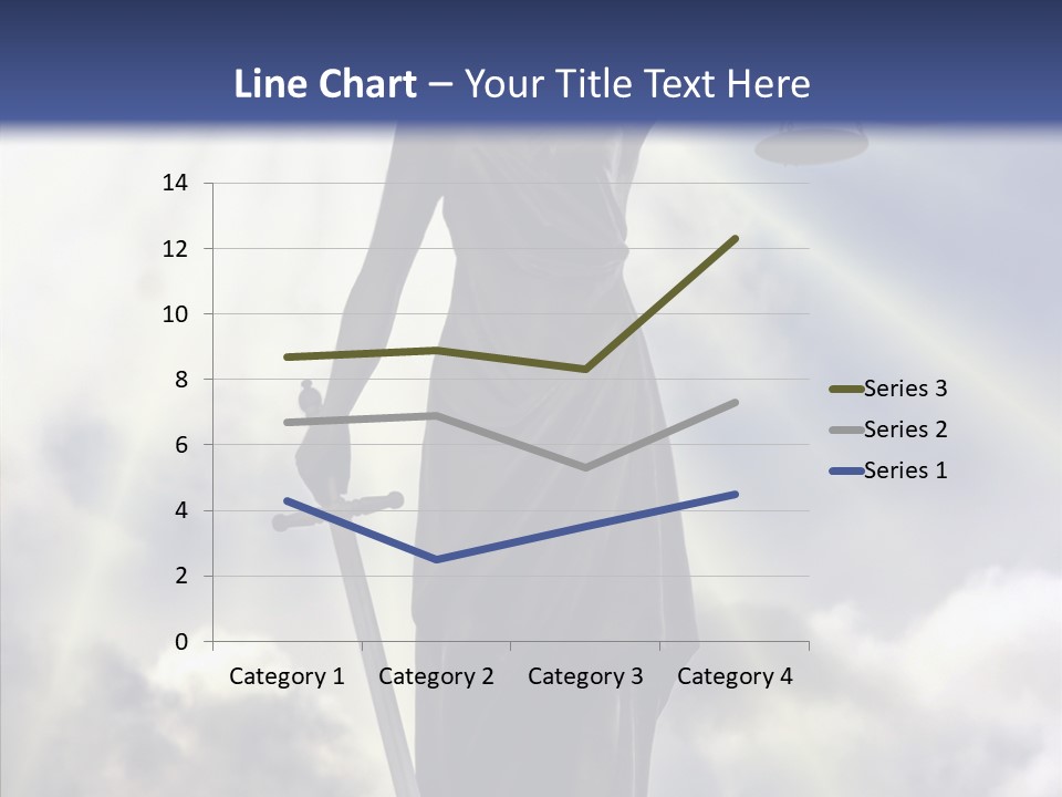 Statue Lady Sky PowerPoint Template