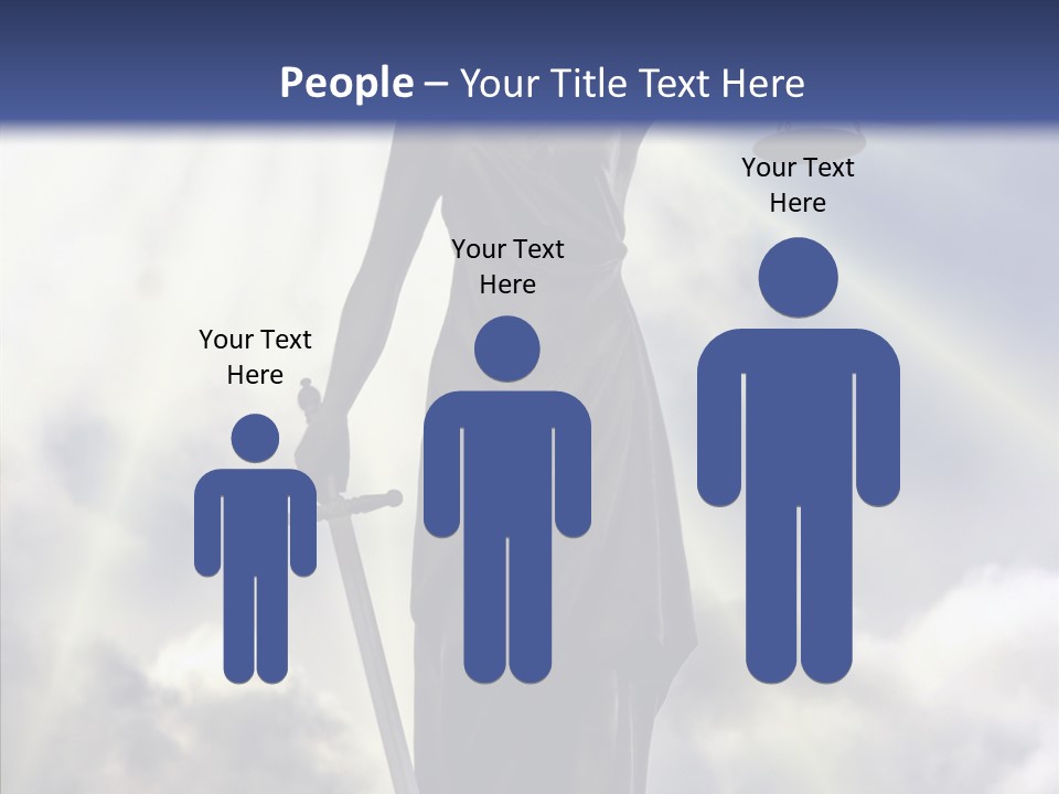 Statue Lady Sky PowerPoint Template