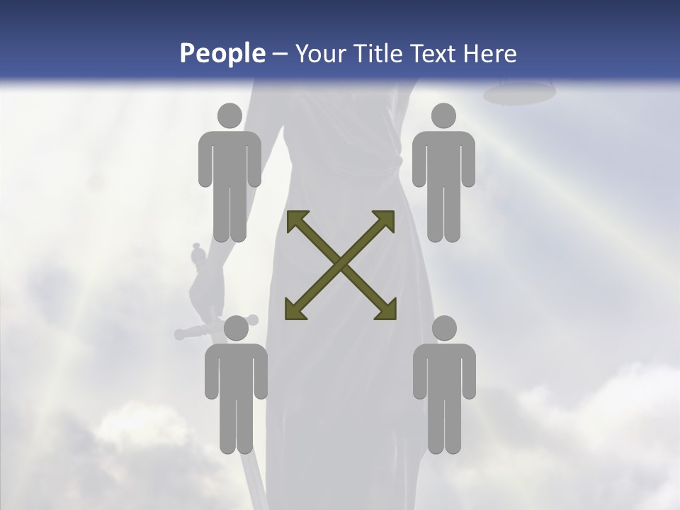 Statue Lady Sky PowerPoint Template