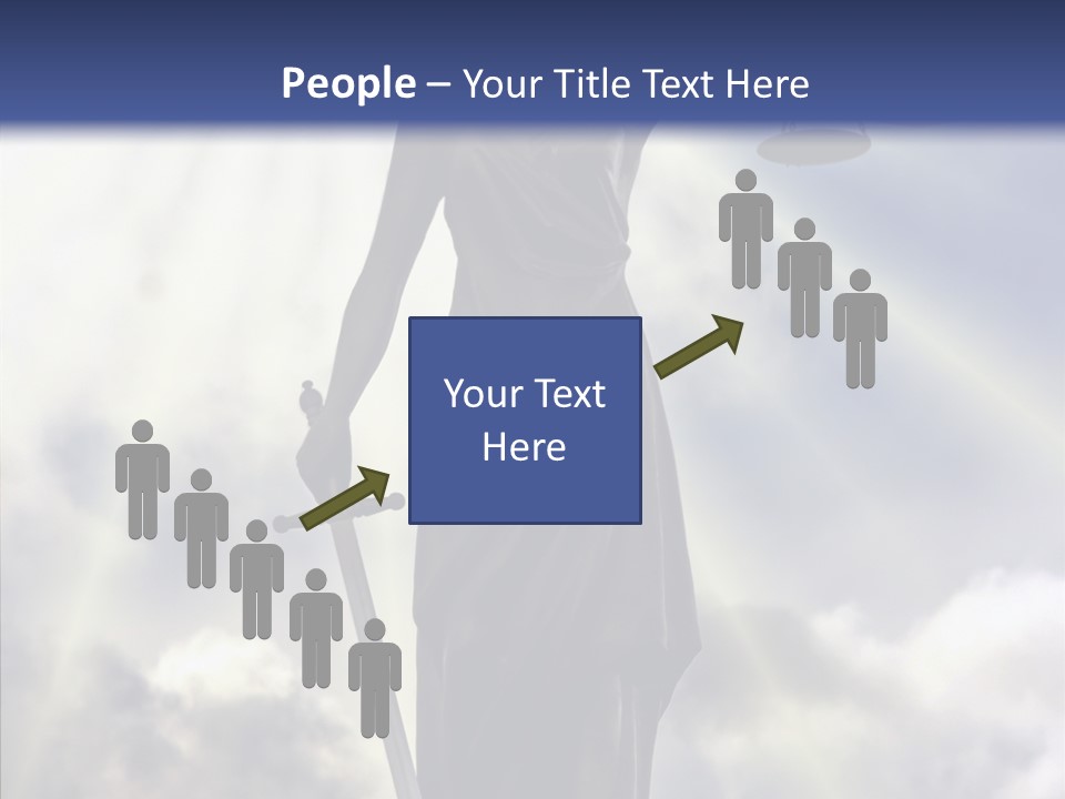 Statue Lady Sky PowerPoint Template