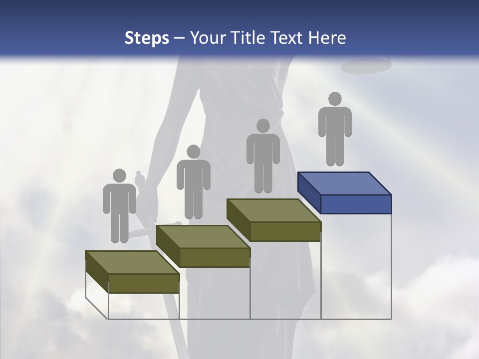 Statue Lady Sky PowerPoint Template