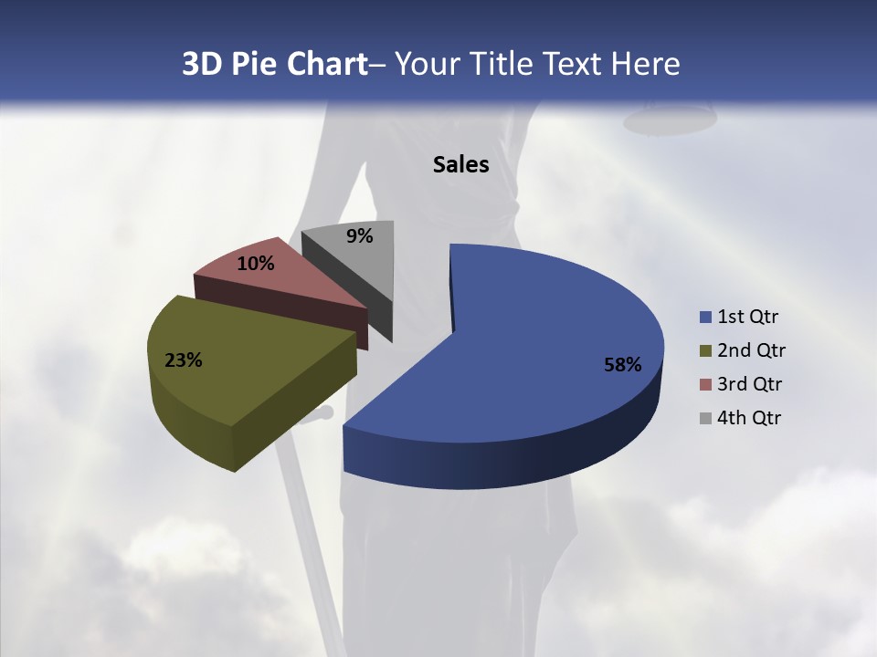 Statue Lady Sky PowerPoint Template