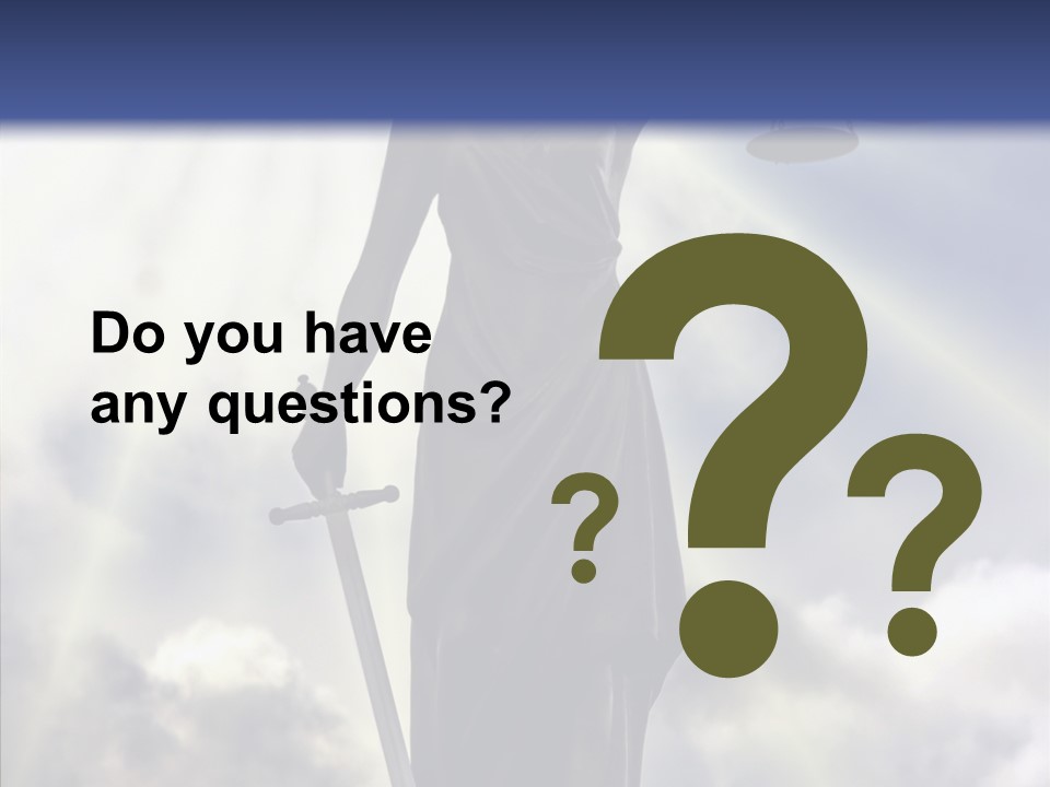 Statue Lady Sky PowerPoint Template