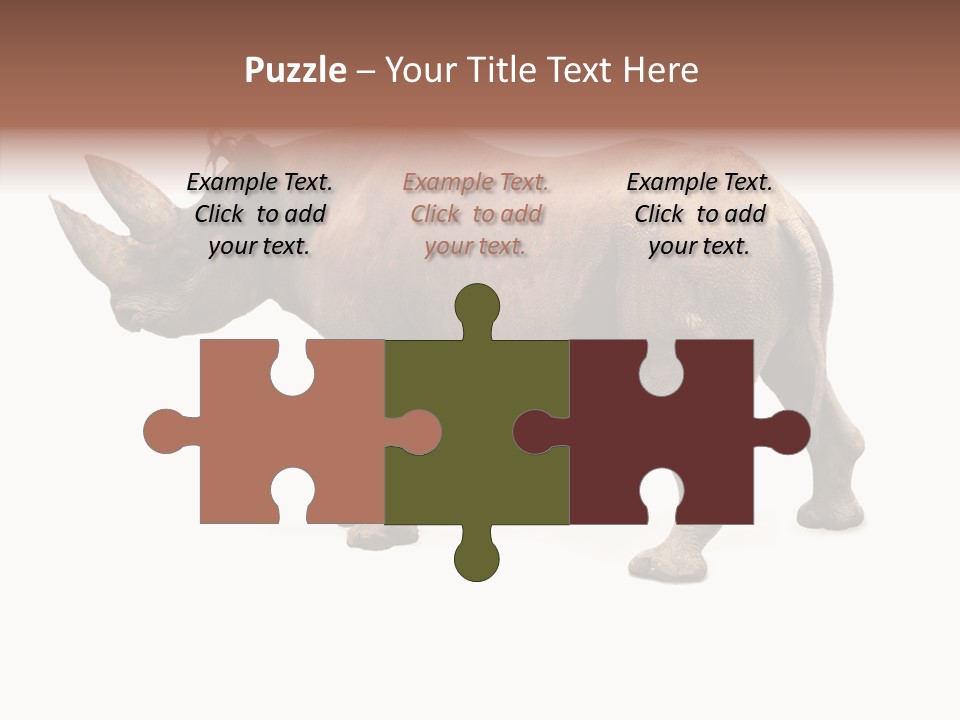 Wild Mammal Diceros PowerPoint Template