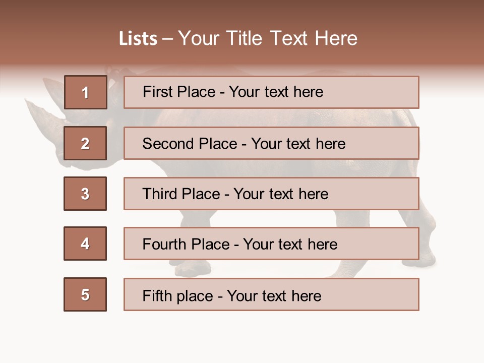 Wild Mammal Diceros PowerPoint Template