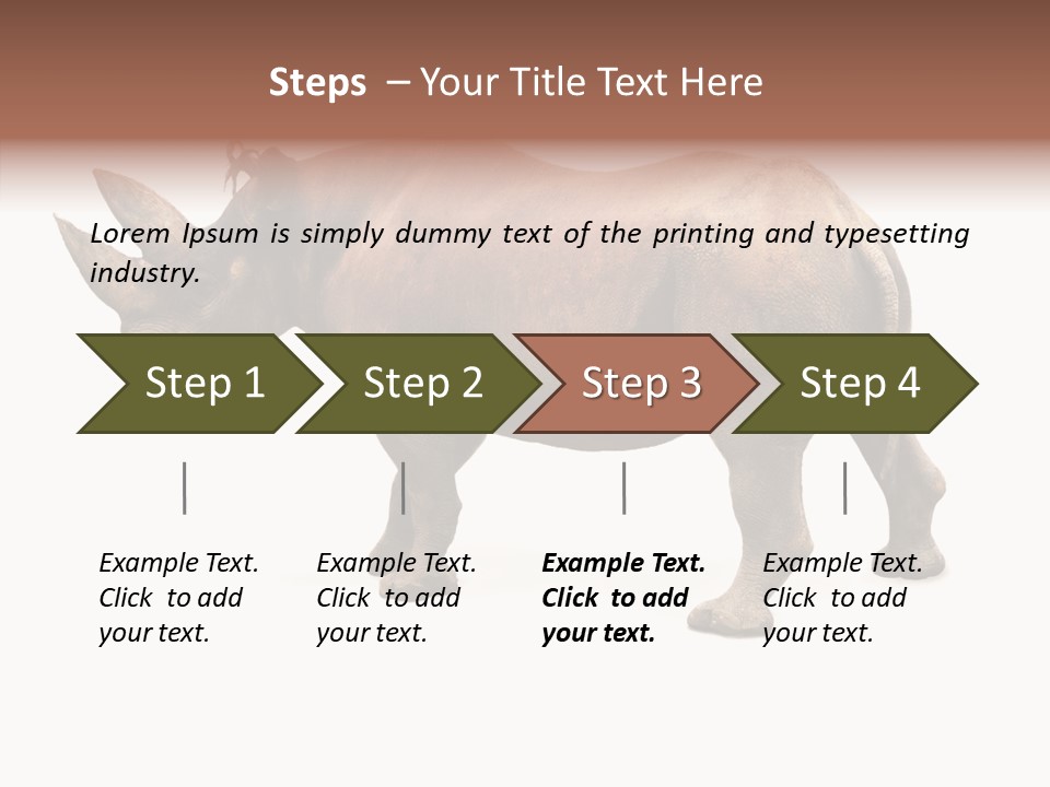 Wild Mammal Diceros PowerPoint Template