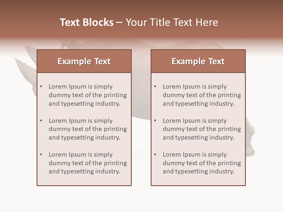 Wild Mammal Diceros PowerPoint Template