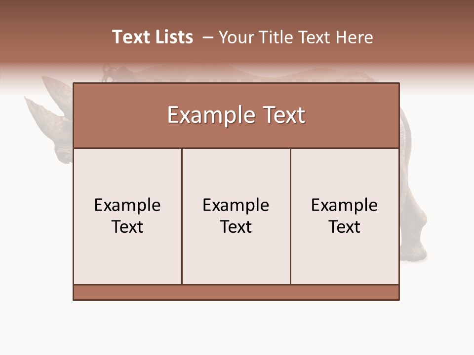 Wild Mammal Diceros PowerPoint Template