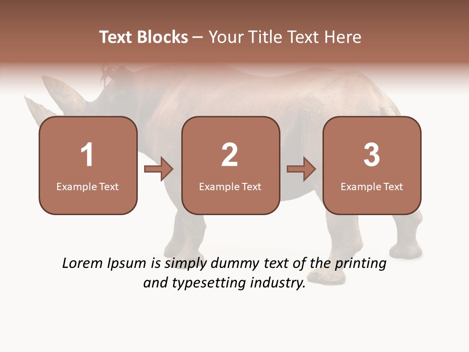 Wild Mammal Diceros PowerPoint Template