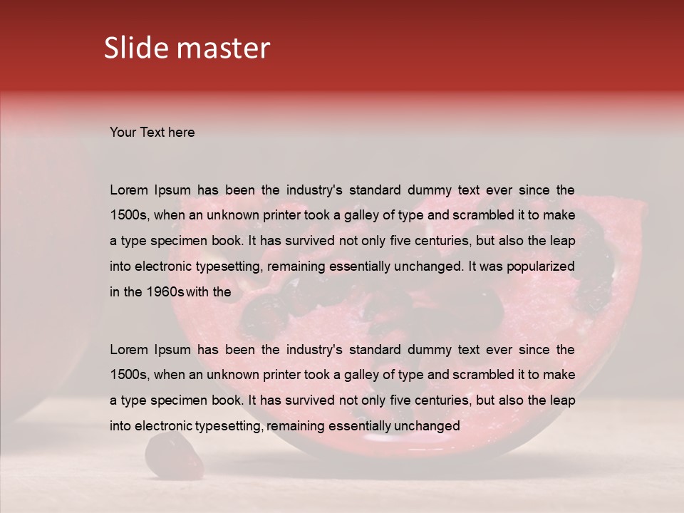 Slice Healthy Pink PowerPoint Template