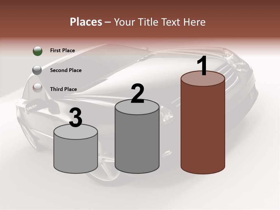 Motor Silver Mercedes PowerPoint Template