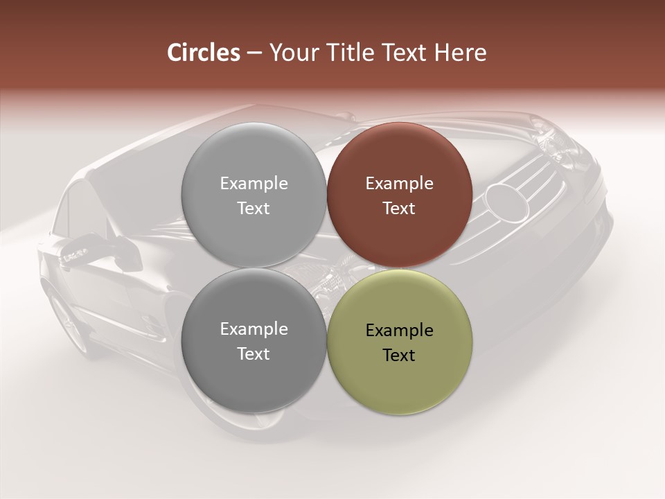 Motor Silver Mercedes PowerPoint Template