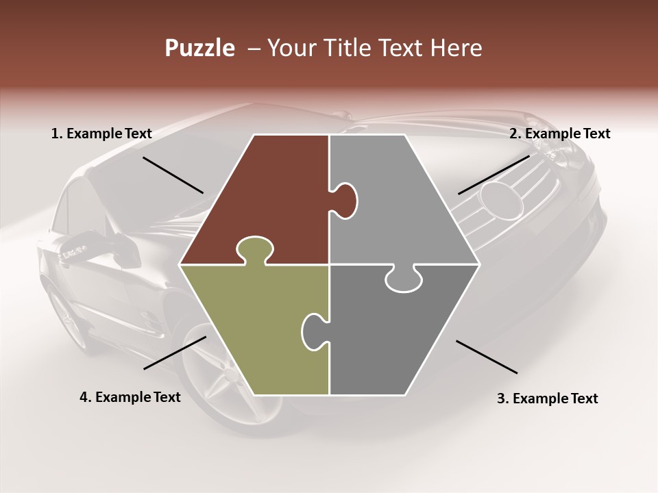 Motor Silver Mercedes PowerPoint Template