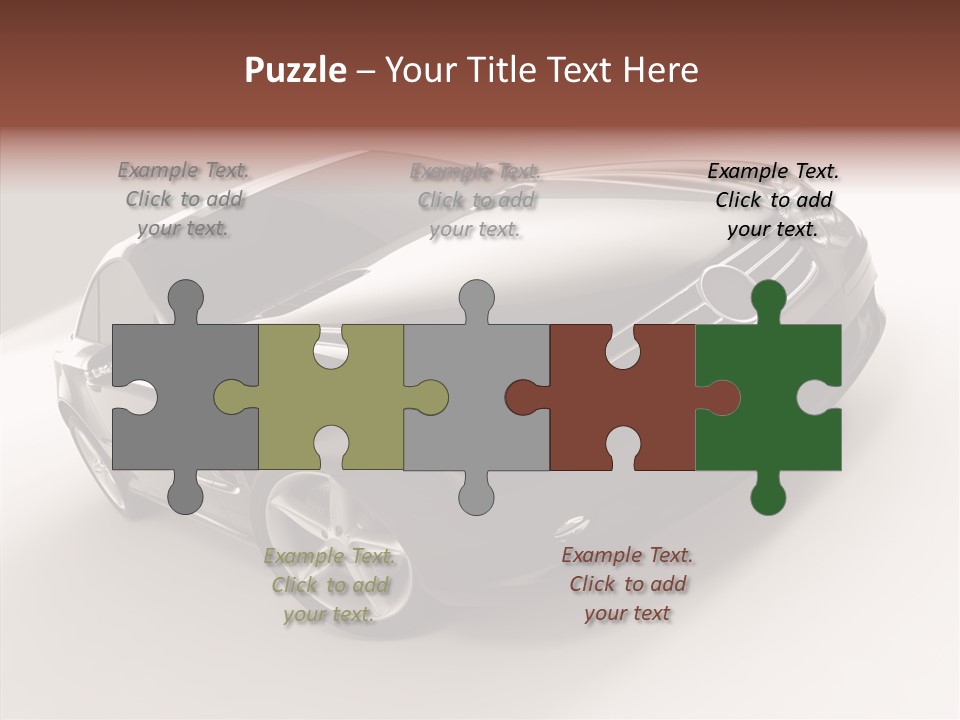 Motor Silver Mercedes PowerPoint Template