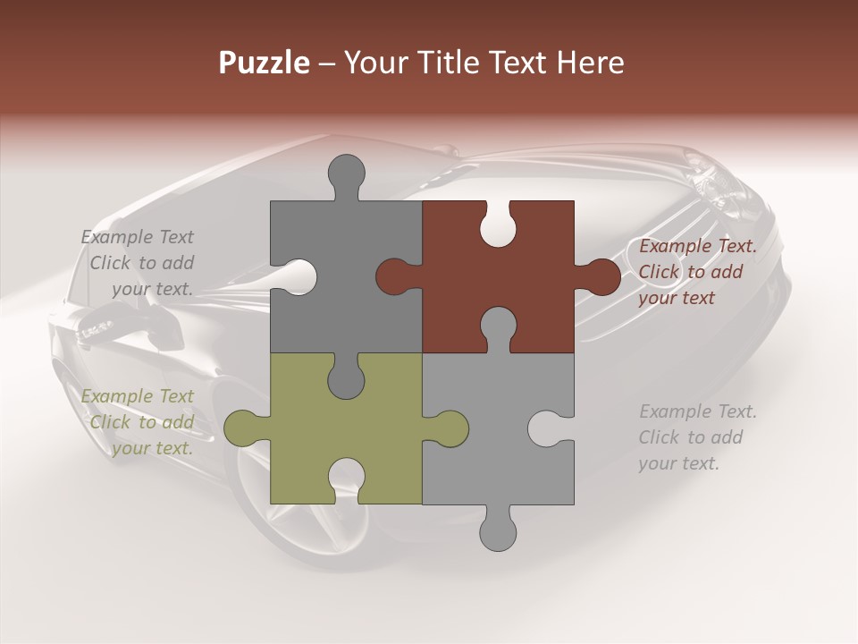 Motor Silver Mercedes PowerPoint Template