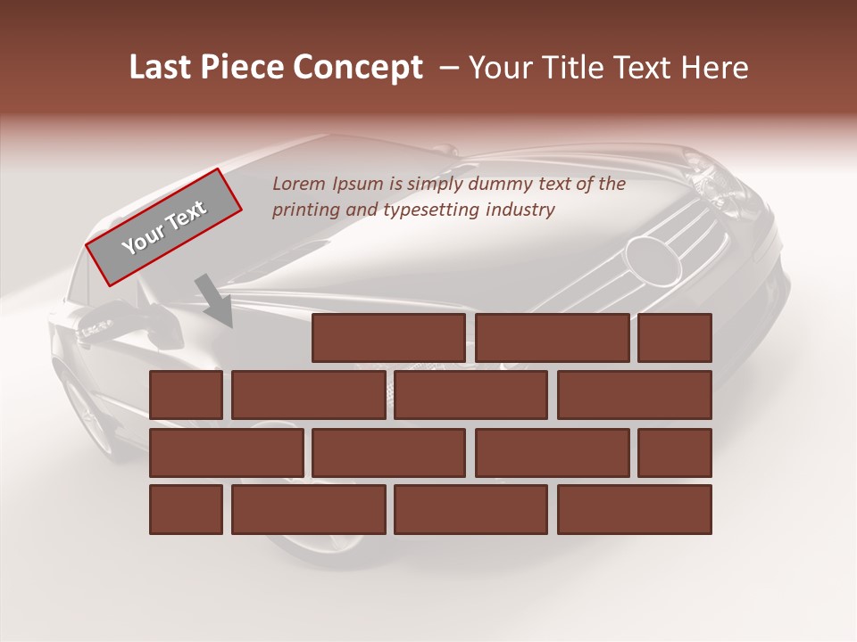 Motor Silver Mercedes PowerPoint Template