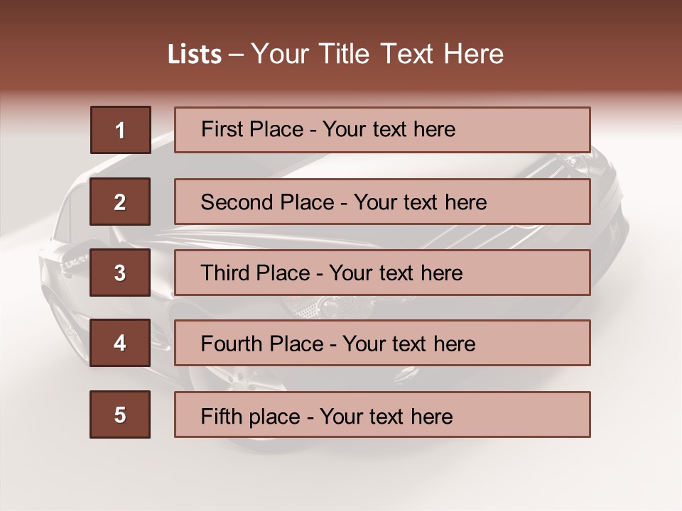 Motor Silver Mercedes PowerPoint Template
