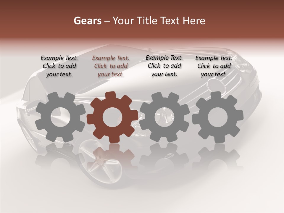 Motor Silver Mercedes PowerPoint Template