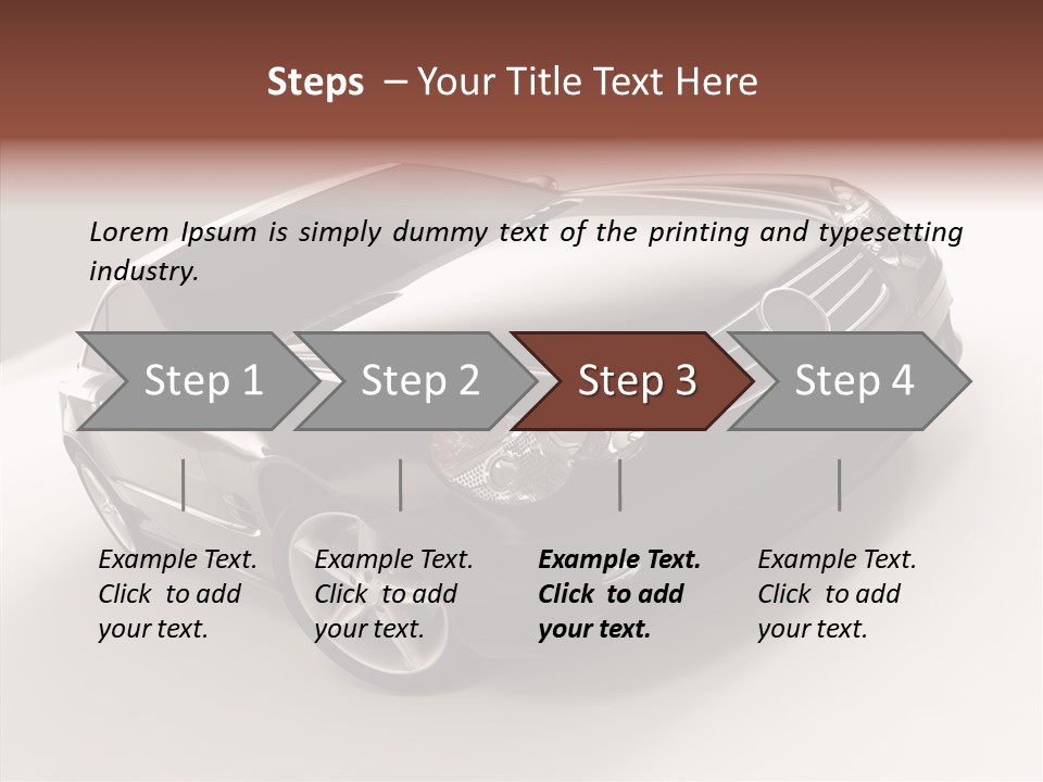 Motor Silver Mercedes PowerPoint Template