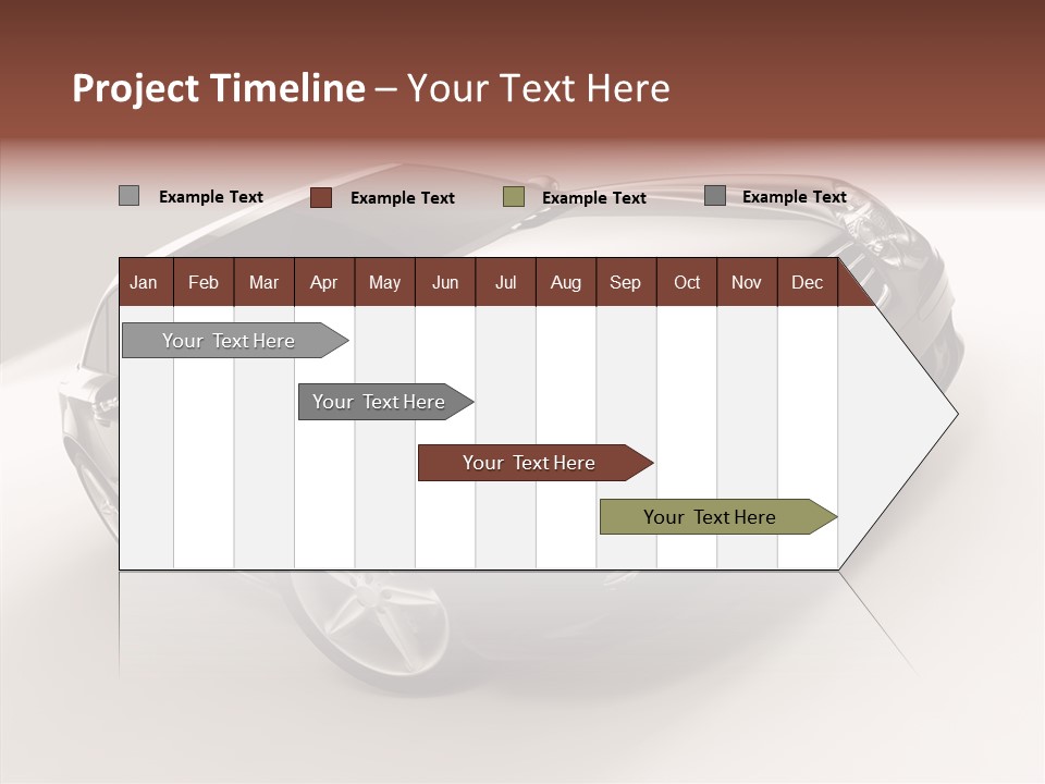 Motor Silver Mercedes PowerPoint Template