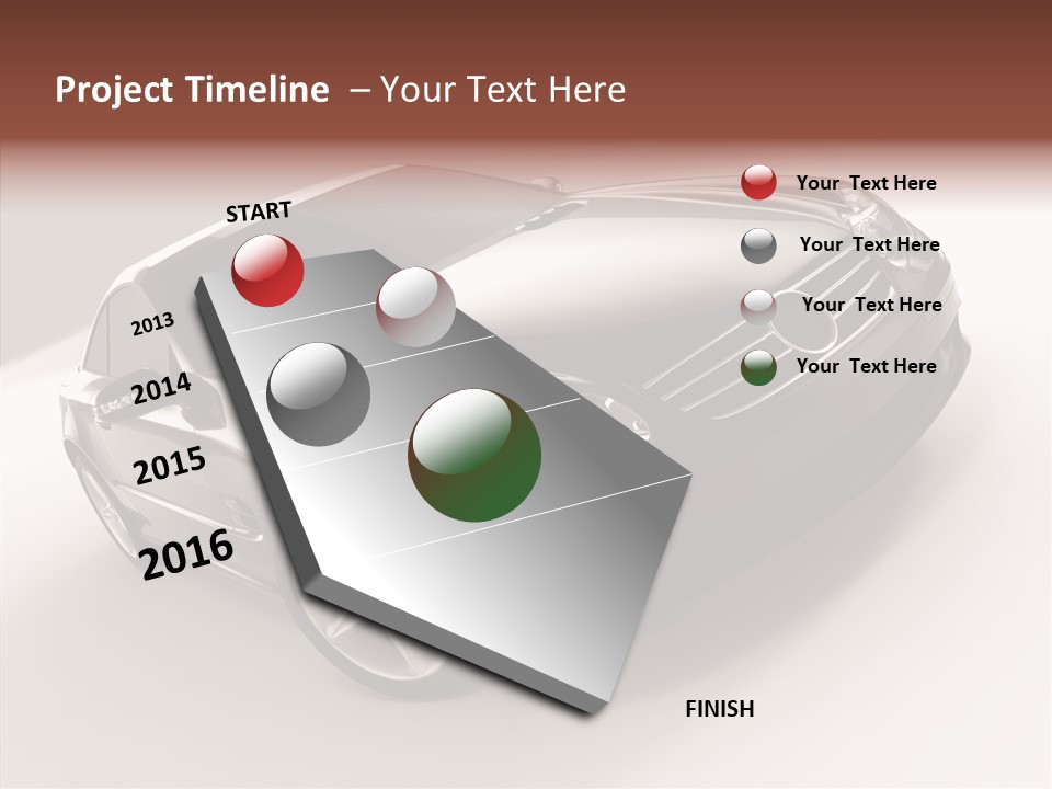 Motor Silver Mercedes PowerPoint Template