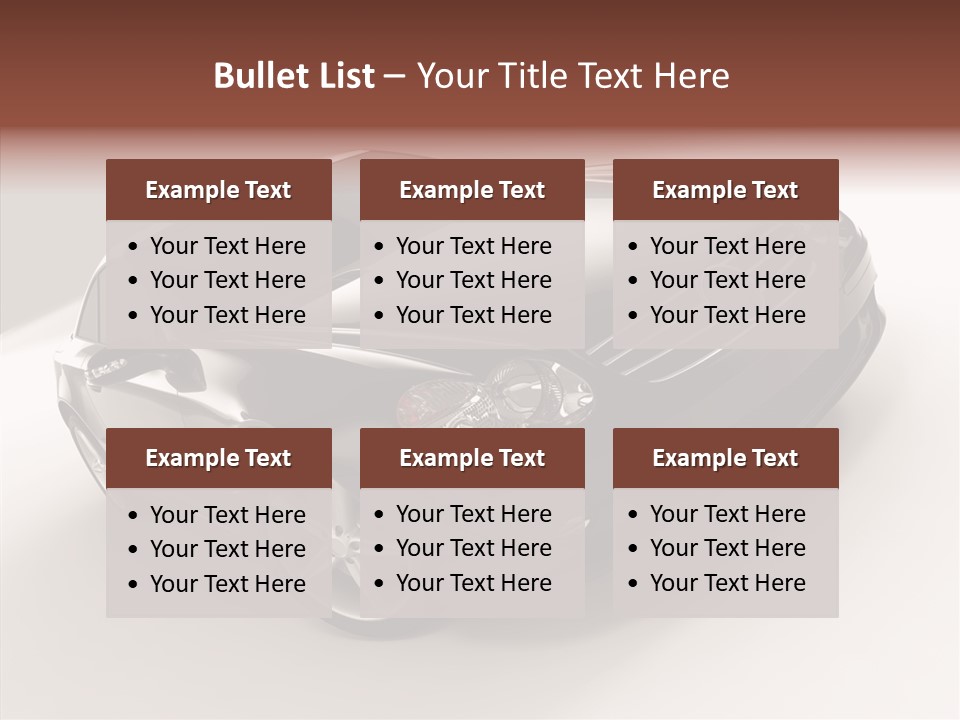 Motor Silver Mercedes PowerPoint Template