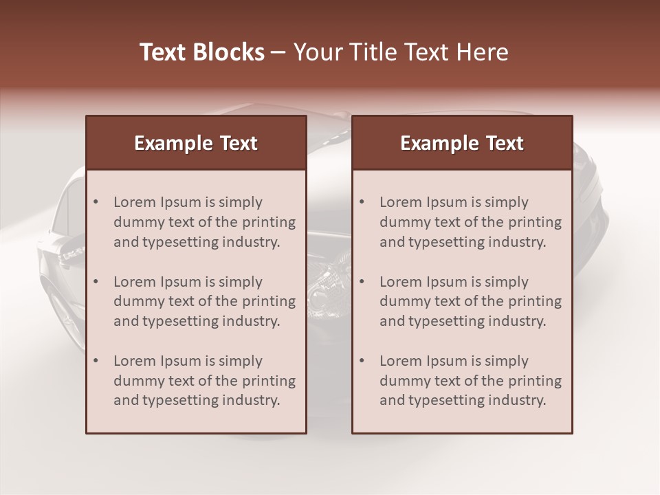 Motor Silver Mercedes PowerPoint Template
