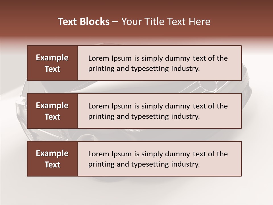 Motor Silver Mercedes PowerPoint Template