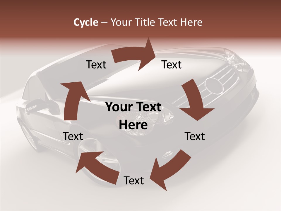 Motor Silver Mercedes PowerPoint Template