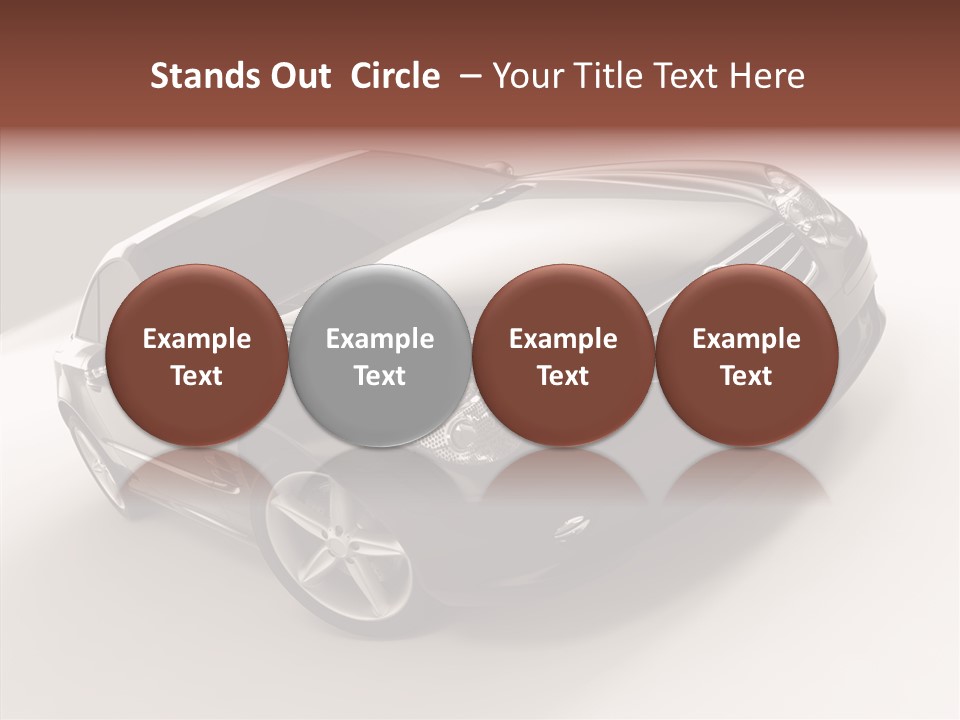 Motor Silver Mercedes PowerPoint Template