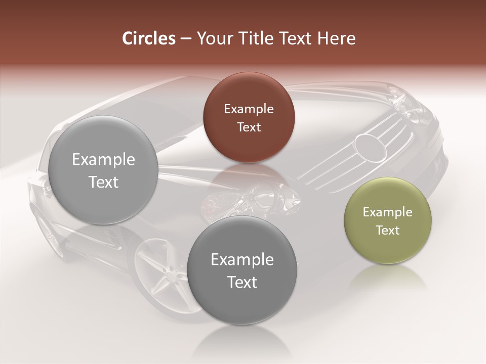Motor Silver Mercedes PowerPoint Template