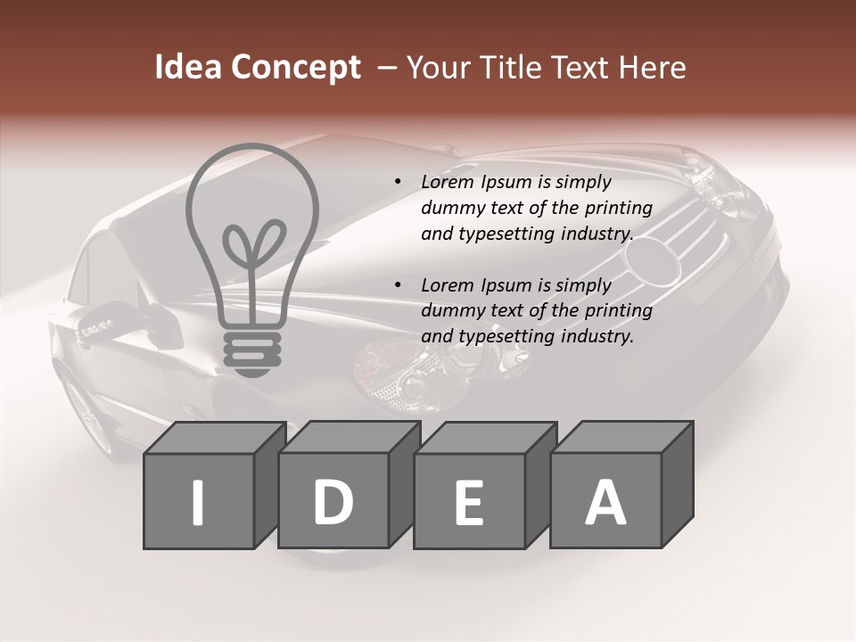 Motor Silver Mercedes PowerPoint Template