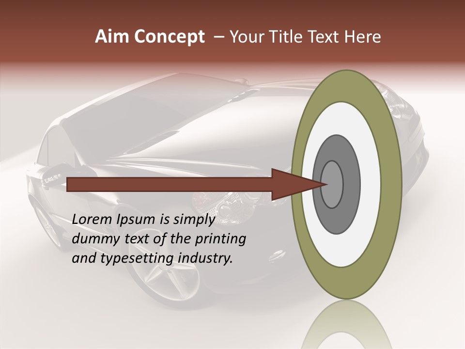 Motor Silver Mercedes PowerPoint Template