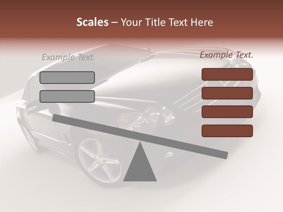 Motor Silver Mercedes PowerPoint Template