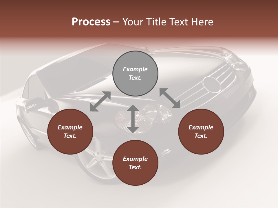 Motor Silver Mercedes PowerPoint Template