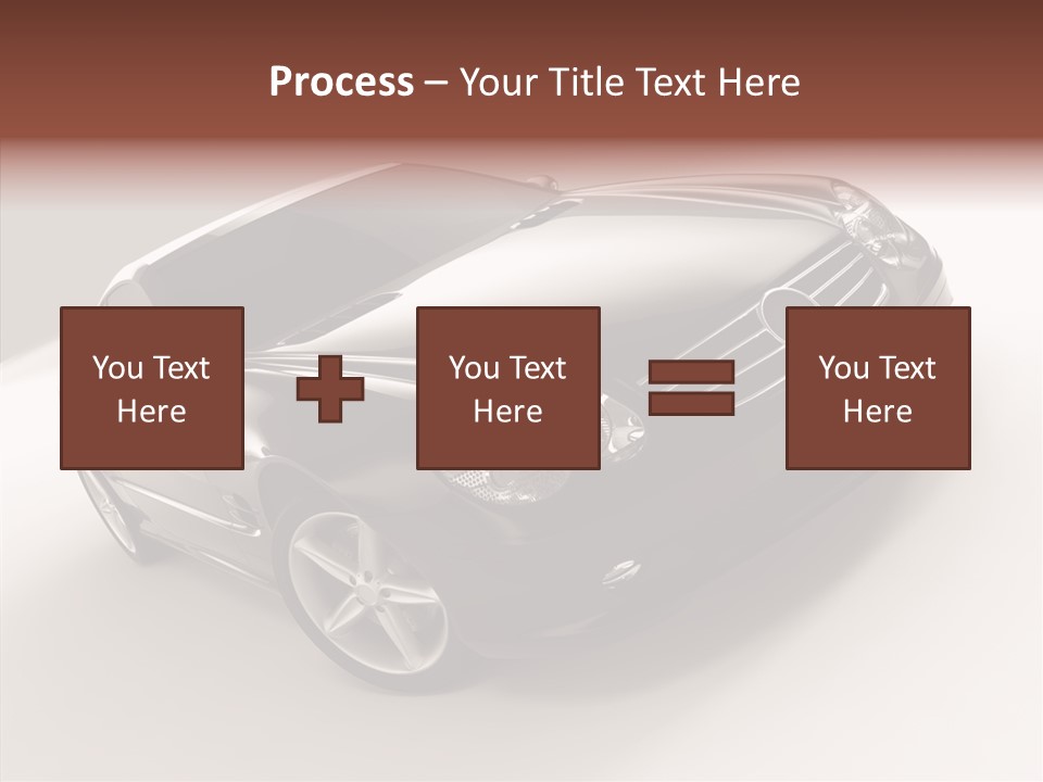 Motor Silver Mercedes PowerPoint Template