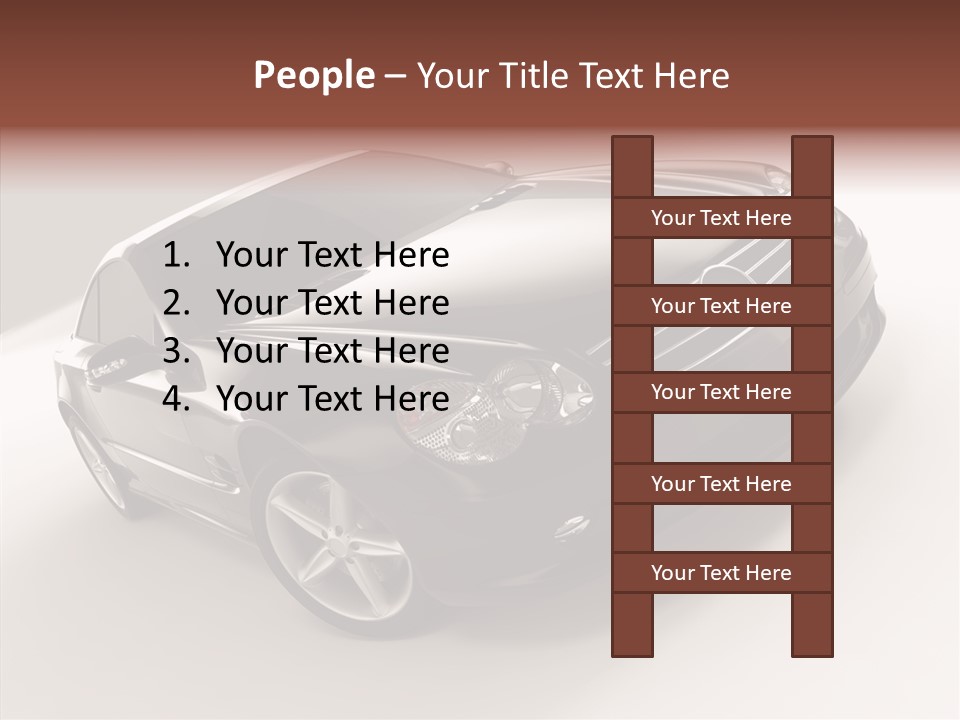Motor Silver Mercedes PowerPoint Template