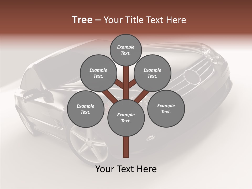 Motor Silver Mercedes PowerPoint Template